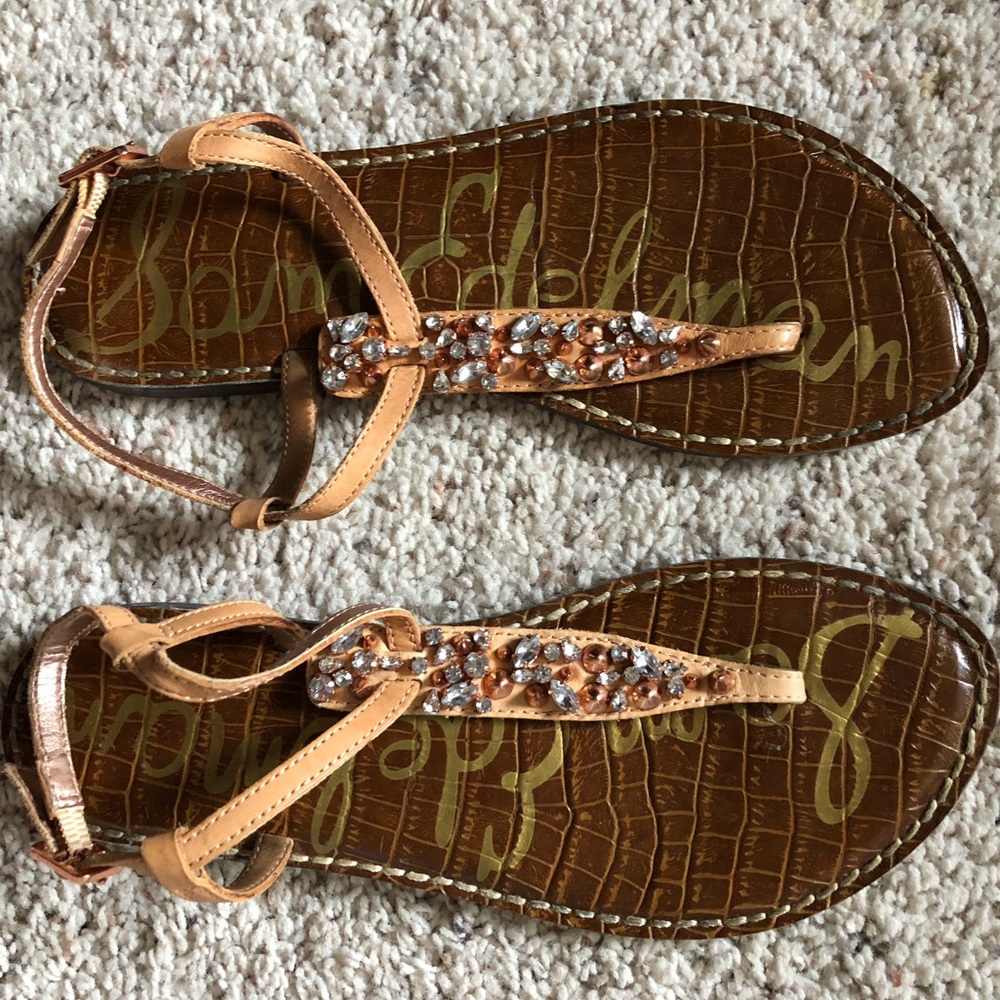 SAM EDELMAN rose gold sandals